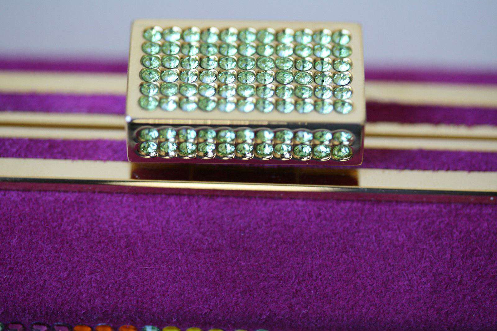 STARK AT HARRODS LADY IN THE NIGHT PURPLE CRYSTAL BOX CLUTCH - Image 7