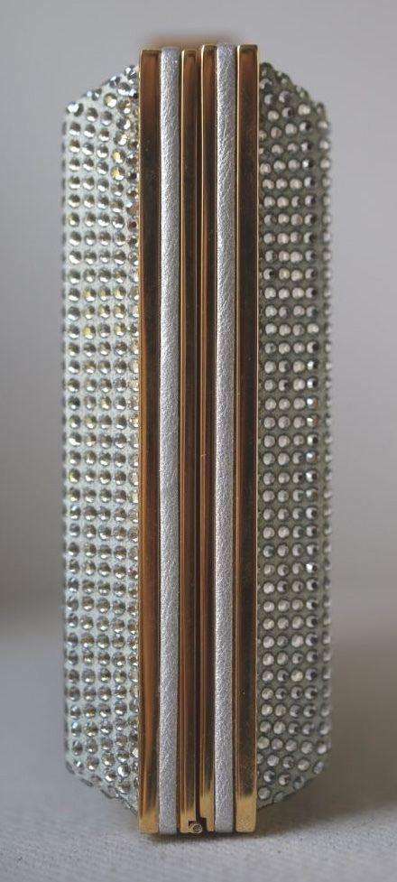 STARK AT HARRODS LADY IN THE NIGHT SILVER CRYSTAL BOX CLUTCH - Image 3