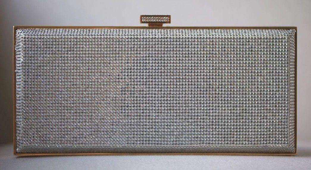 STARK AT HARRODS LADY IN THE NIGHT SILVER CRYSTAL BOX CLUTCH - Image 5