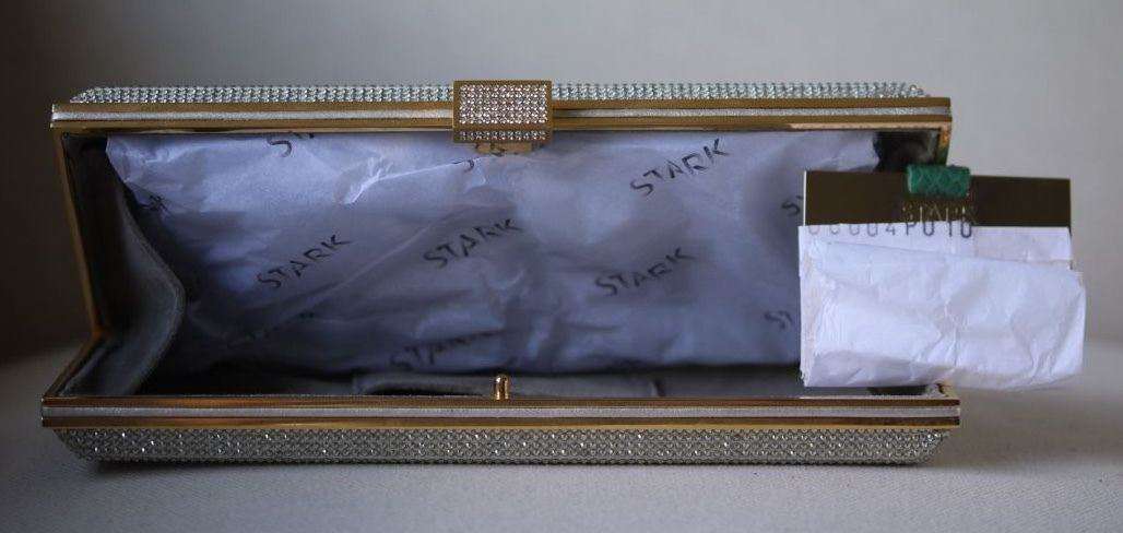 STARK AT HARRODS LADY IN THE NIGHT SILVER CRYSTAL BOX CLUTCH - Image 8