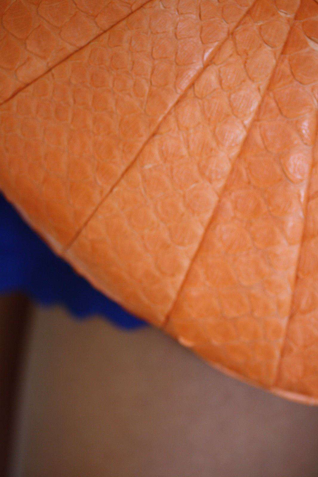 STARK AT HARRODS ORANGE PYTHON ARC STUDDED CLUTCH BAG - Image 5
