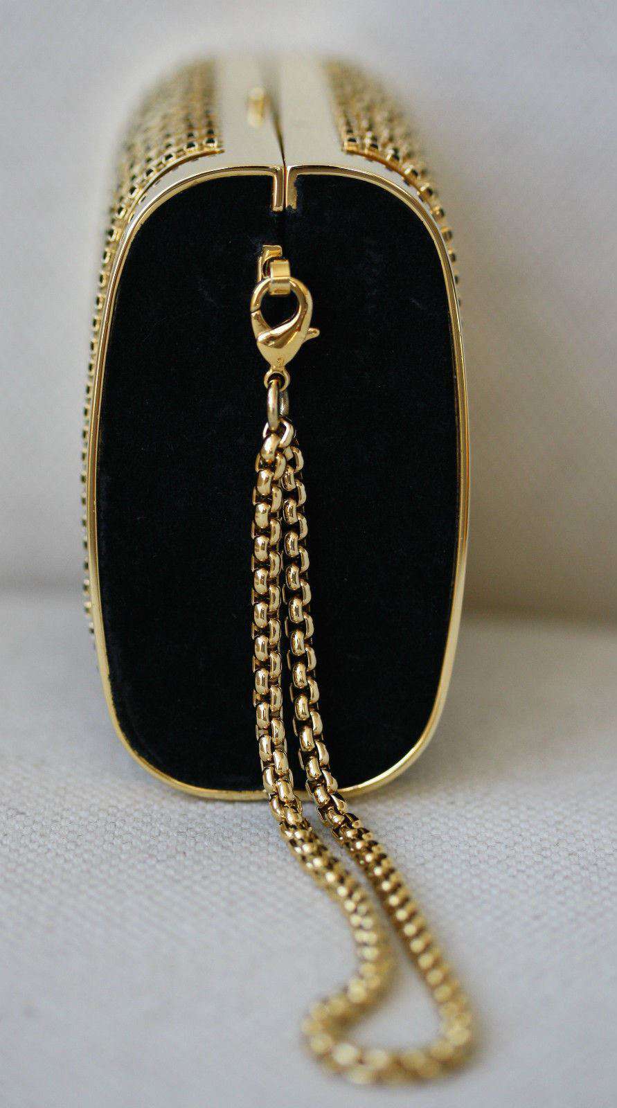 STARK AT HARRODS SEDUCTRESS GOLD BLACK CRYSTAL BOX CLUTCH - Image 6