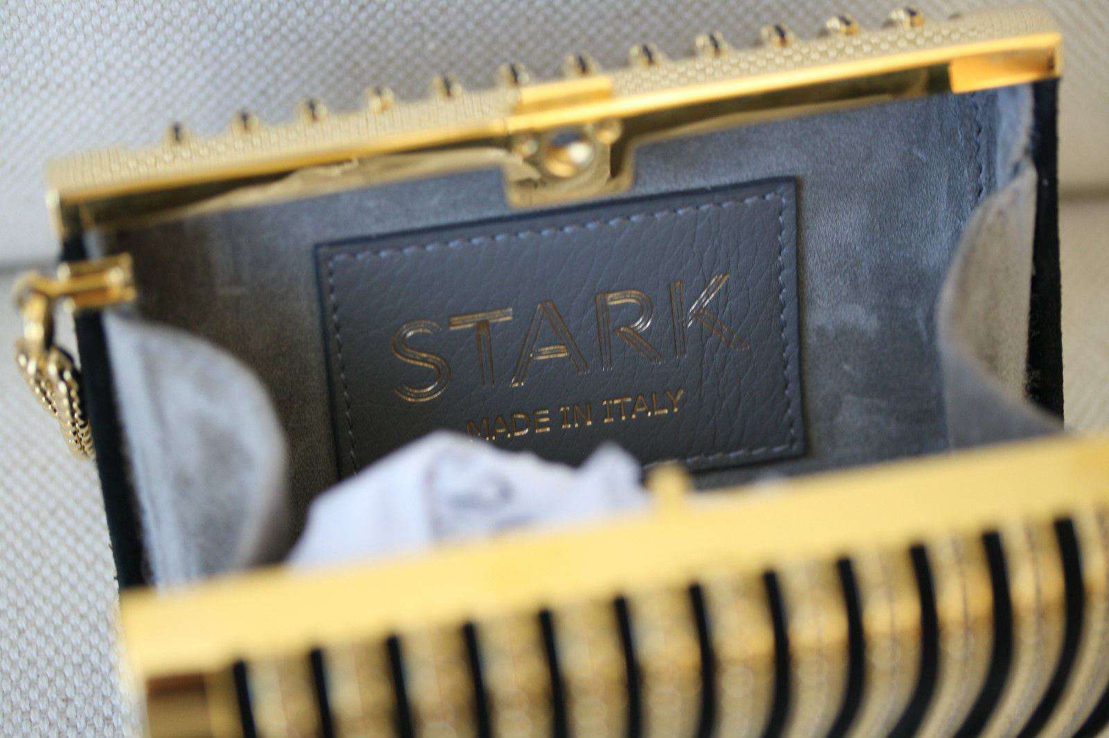 STARK AT HARRODS SEDUCTRESS GOLD BLACK CRYSTAL BOX CLUTCH - Image 7