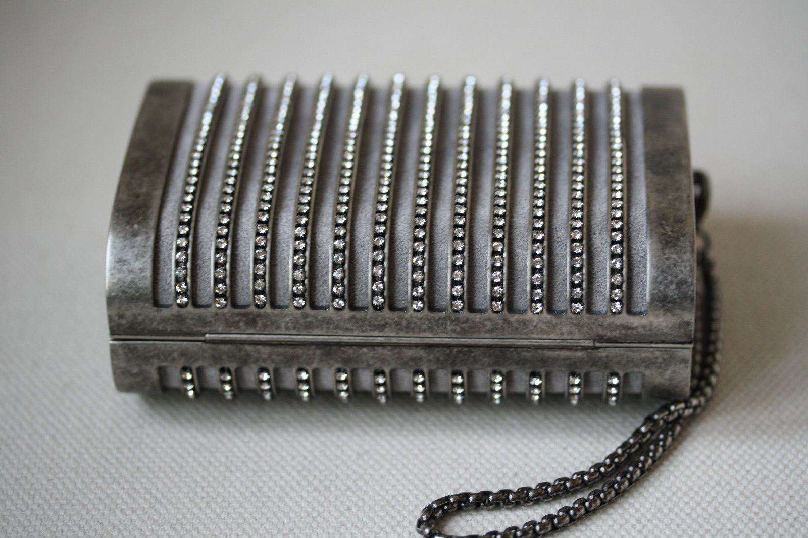 STARK AT HARRODS SEDUCTRESS SILVER CRYSTAL BOX CLUTCH - Image 9