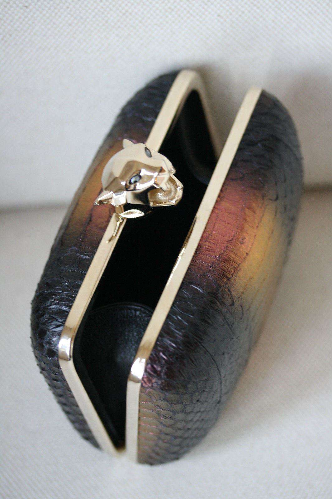 STARK AT HARRODS TAMARA PANTHER PYTHON BOX CLUTCH - Image 5