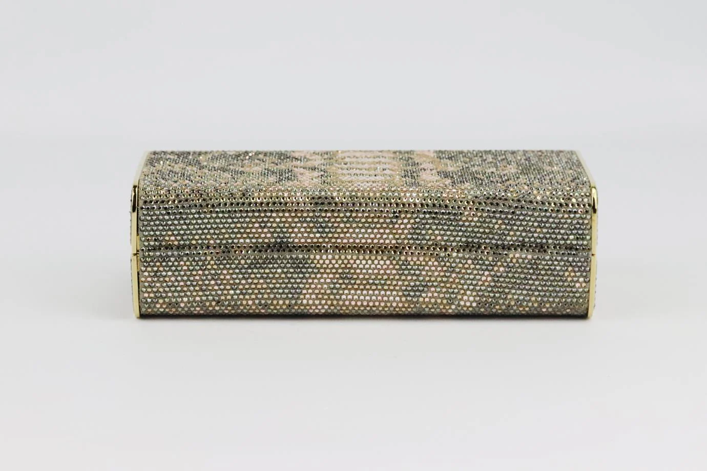STARK BRILLIANCE CRYSTAL EMBELLISHED SUEDE BOX CLUTCH - Image 6