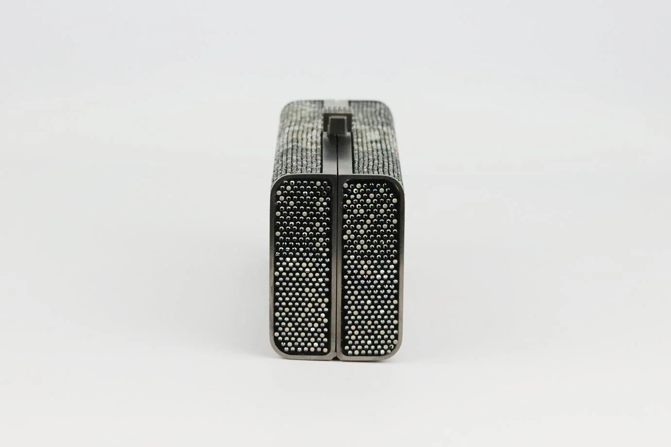STARK BRILLIANCE CRYSTAL EMBELLISHED SUEDE BOX CLUTCH - Image 3