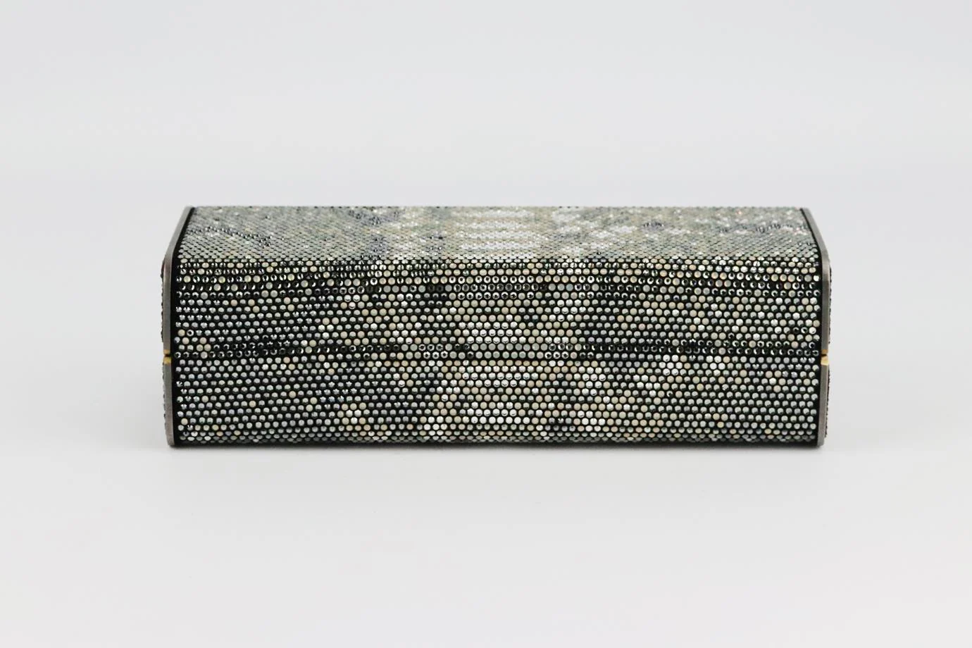 STARK BRILLIANCE CRYSTAL EMBELLISHED SUEDE BOX CLUTCH - Image 6