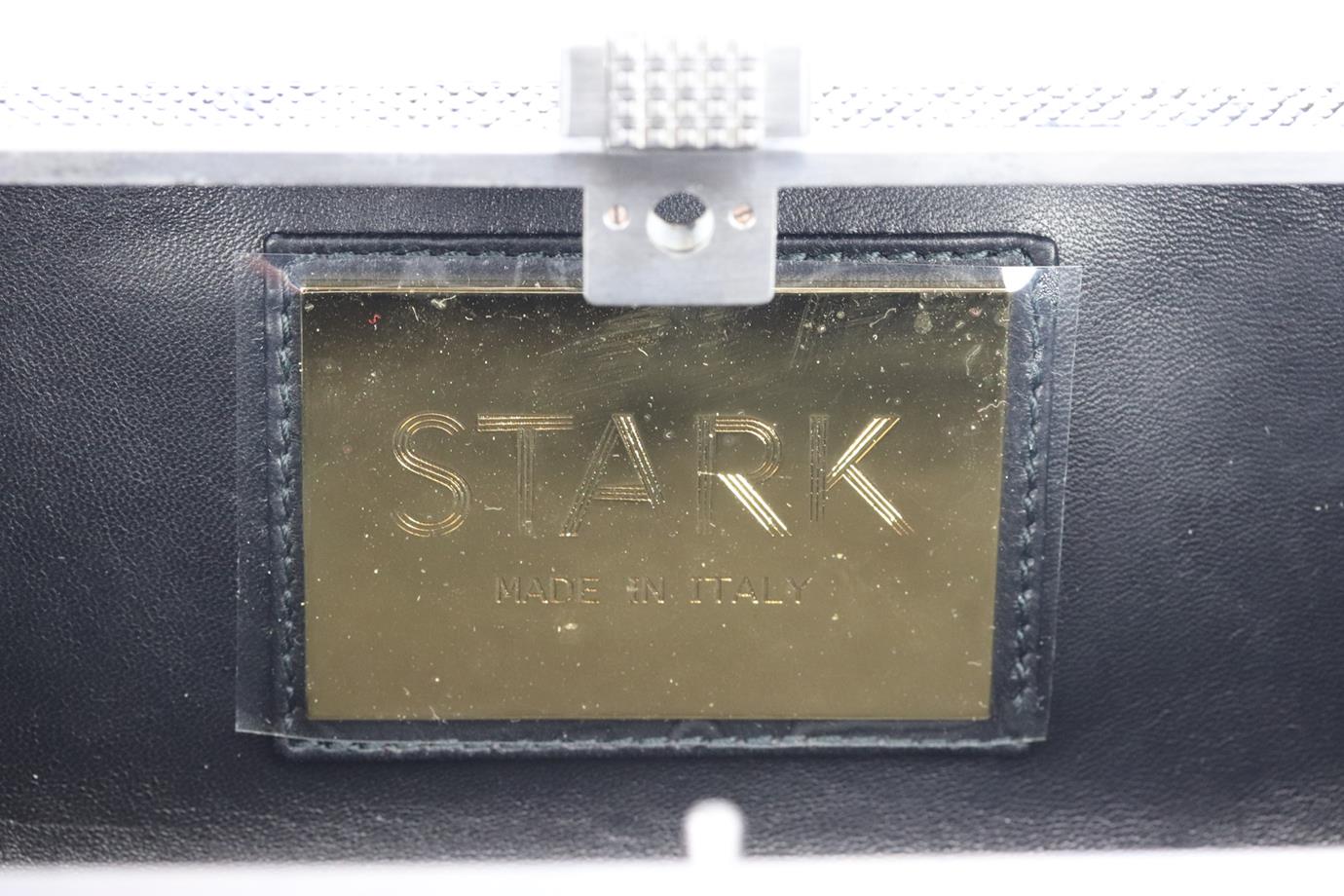 STARK BRILLIANCE CRYSTAL EMBELLISHED SUEDE BOX CLUTCH - Image 7