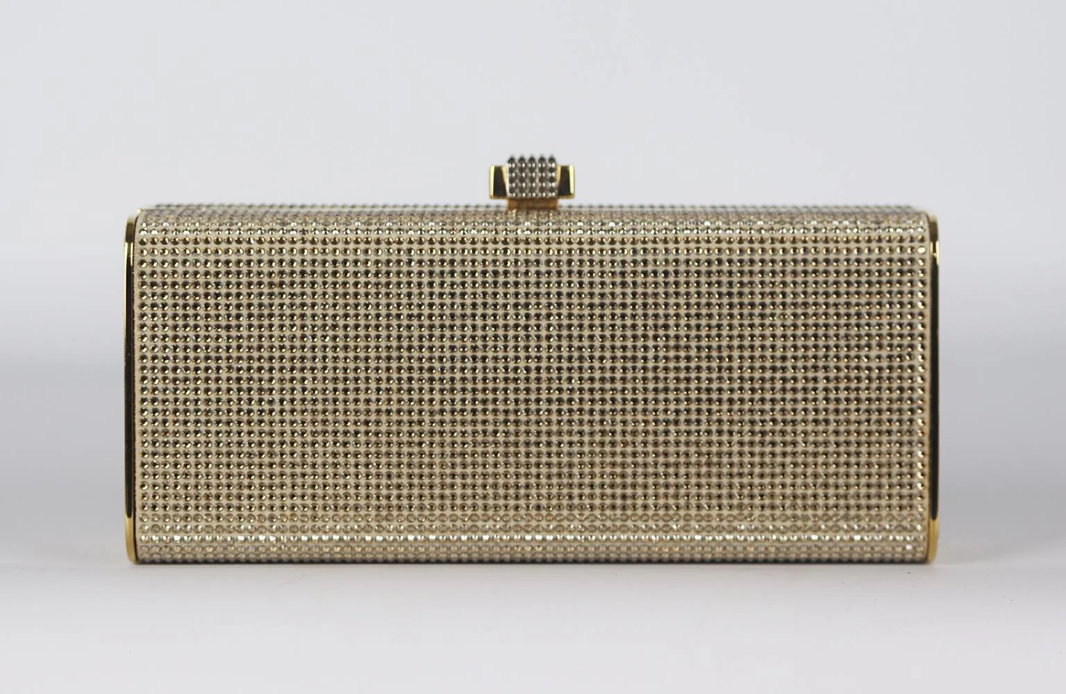 STARK BRILLIANCE EMBELLISHED SUEDE BOX CLUTCH - Image 5
