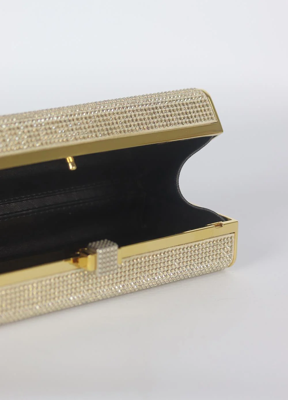 STARK BRILLIANCE EMBELLISHED SUEDE BOX CLUTCH - Image 7