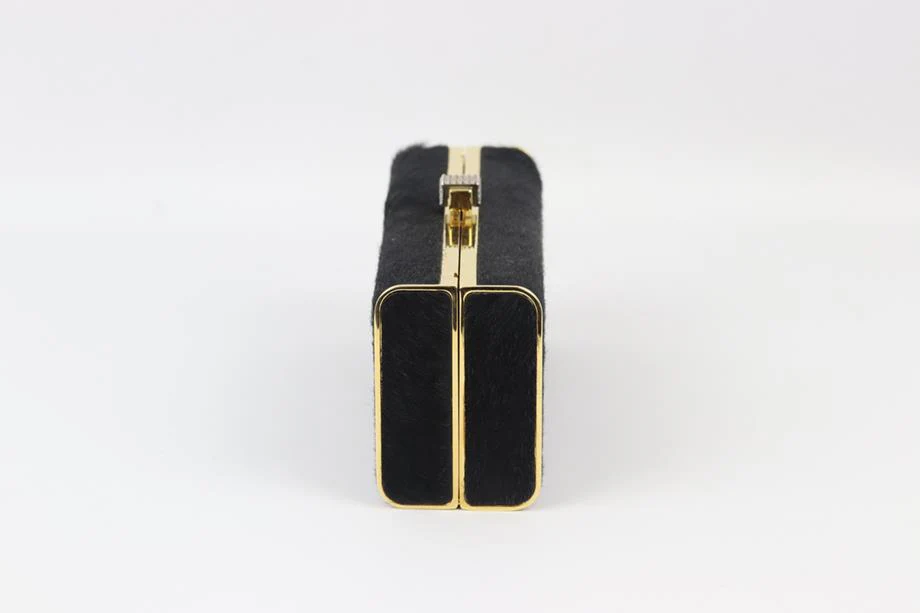 STARK CALF HAIR AND LEATHER BOX CLUTCH - Image 3