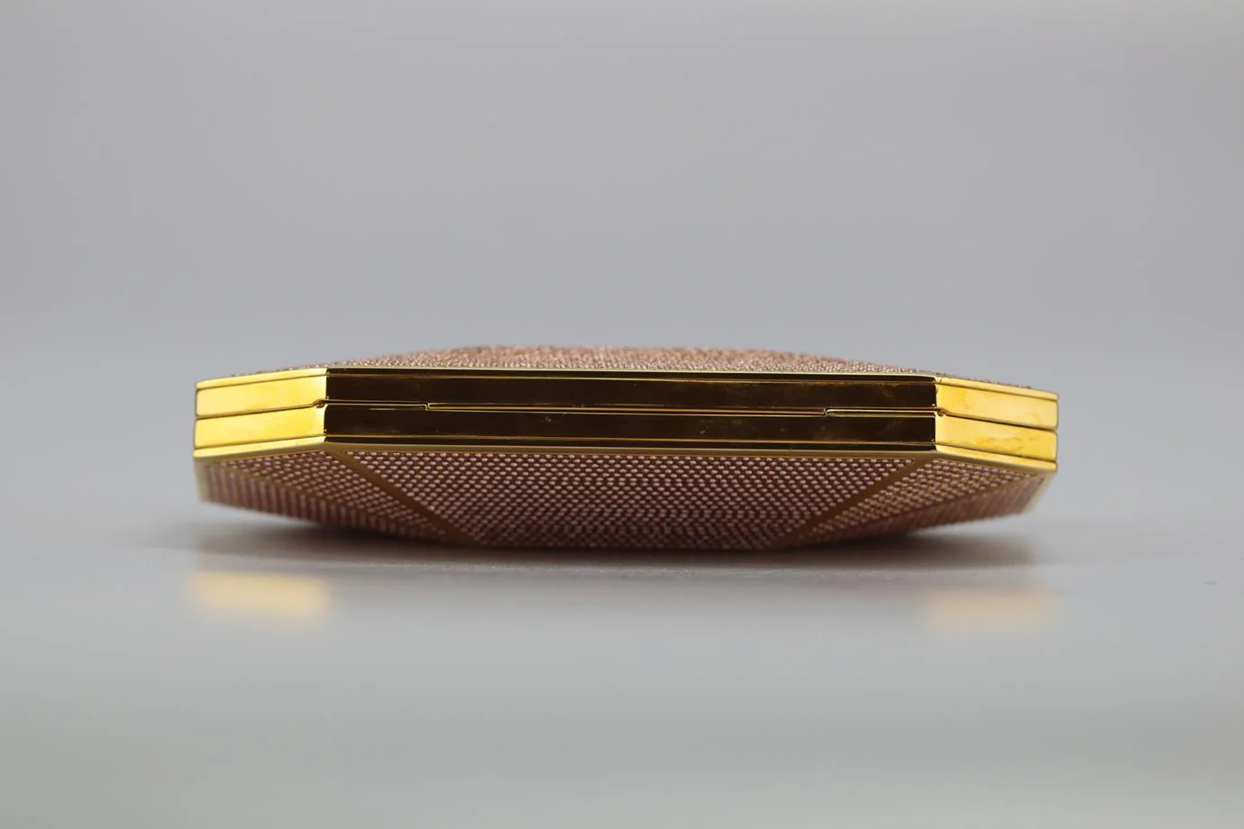 STARK CRYSTAL EMBELLISHED GOLD TONE CLUTCH - Image 6