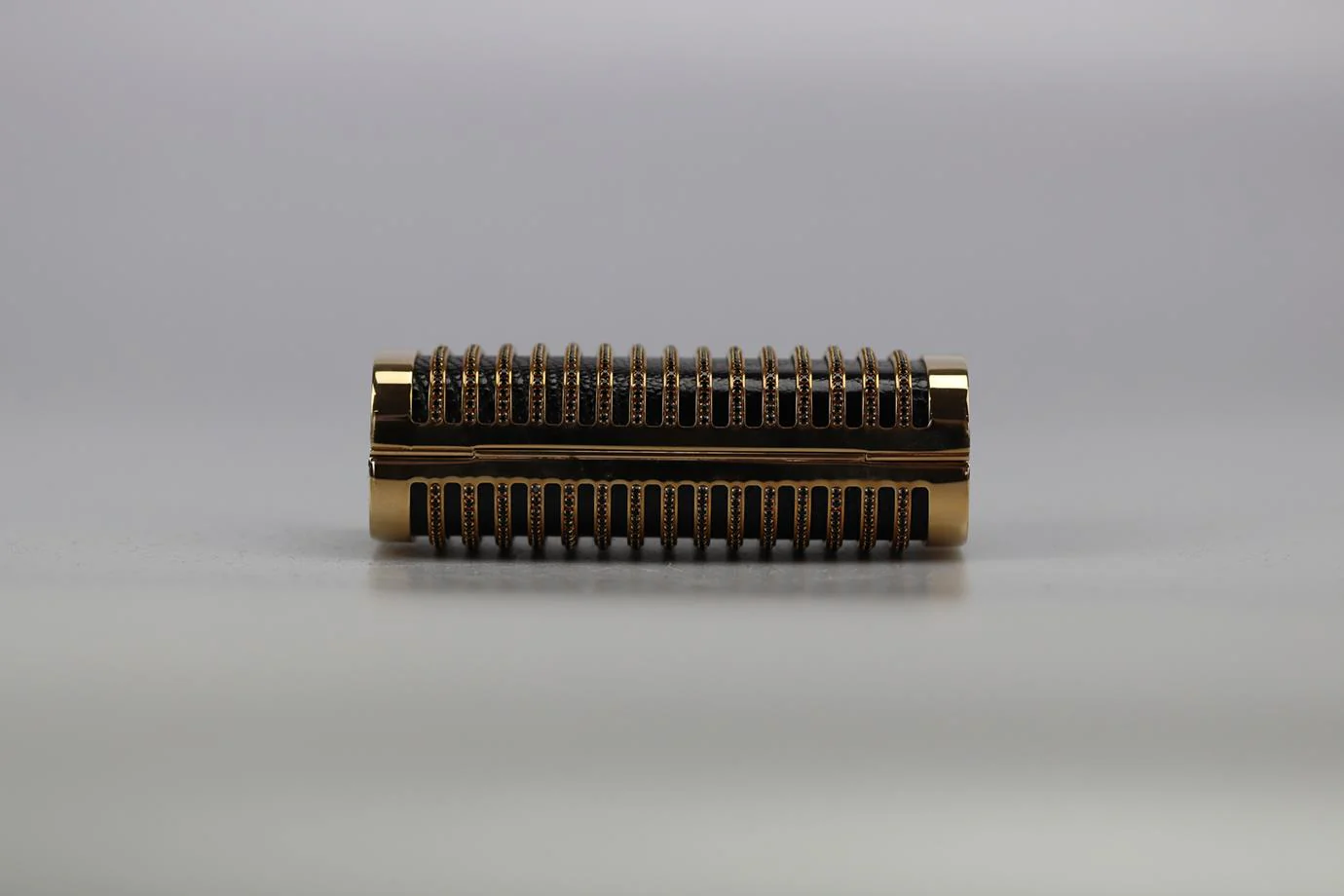 STARK CRYSTAL EMBELLISHED PYTHON AND GOLD TONE CLUTCH - Image 6
