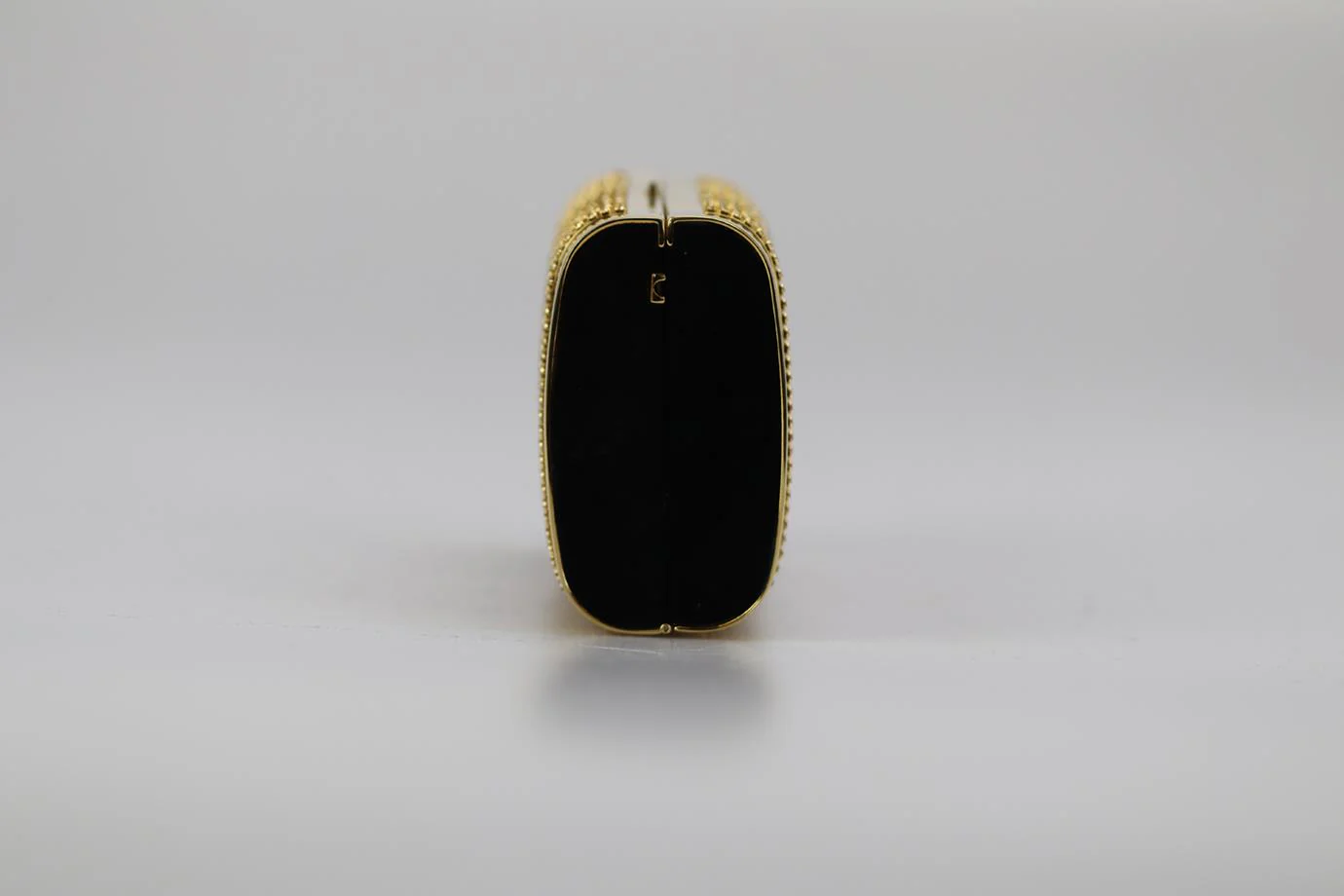 STARK CRYSTAL EMBELLISHED PYTHON AND GOLD TONE CLUTCH - Image 5