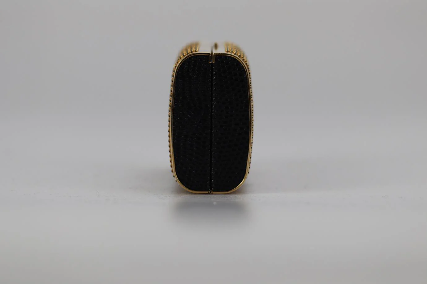 STARK CRYSTAL EMBELLISHED PYTHON AND GOLD TONE CLUTCH - Image 3
