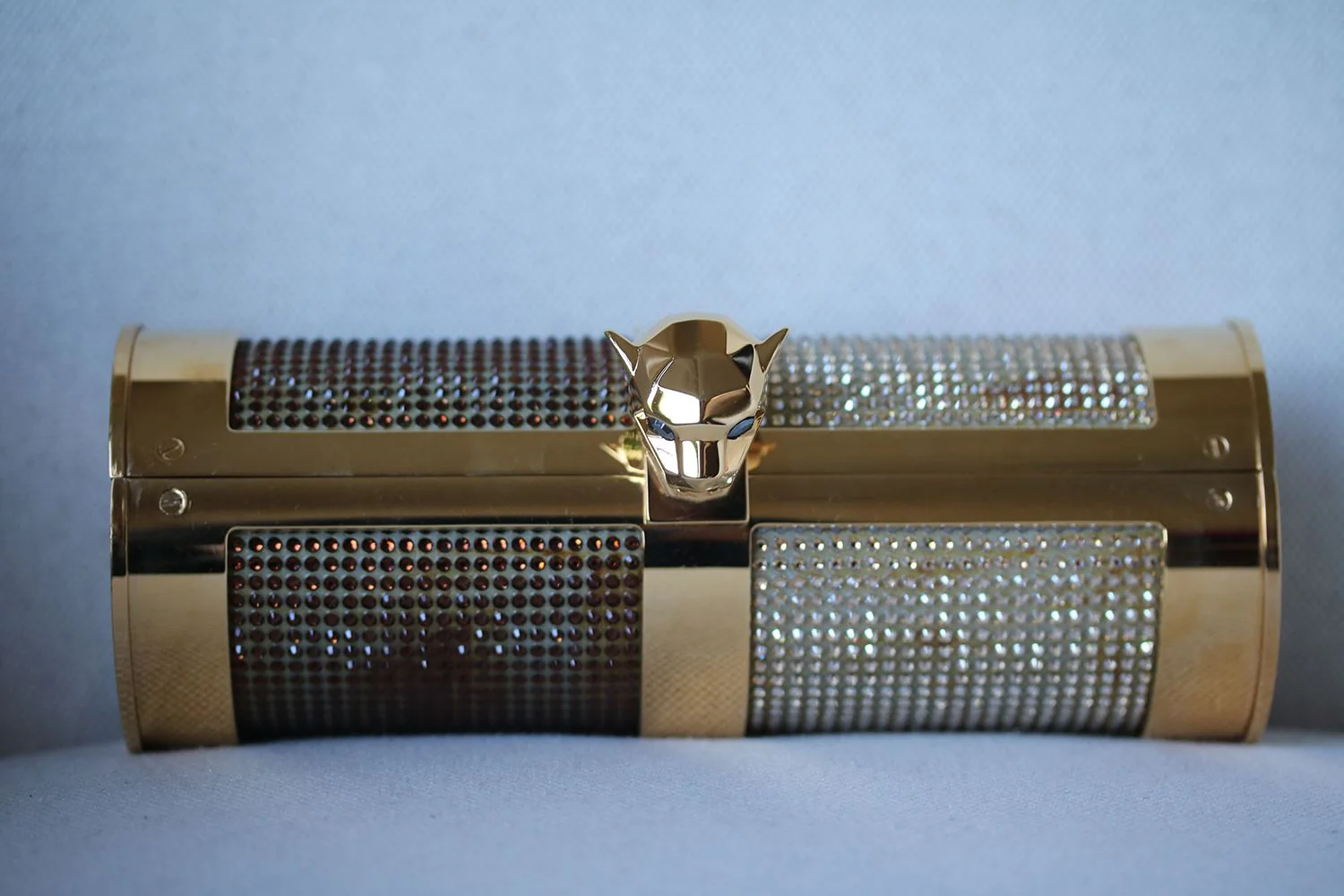 STARK FIERCE TWO-TONE CRYSTAL BOX CLUTCH - Image 7