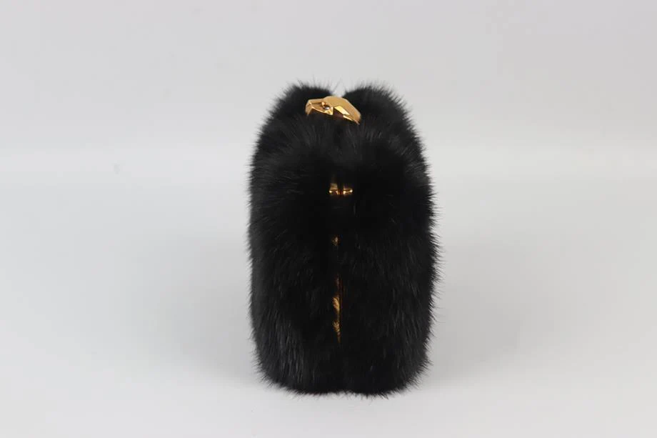STARK MINK FUR AND SUEDE BOX CLUTCH - Image 5