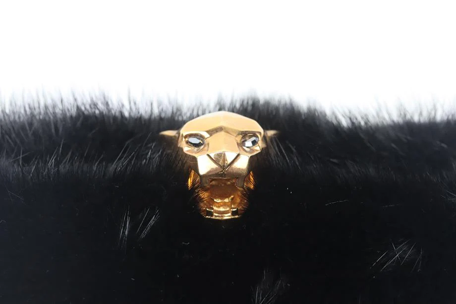 STARK MINK FUR AND SUEDE BOX CLUTCH - Image 6