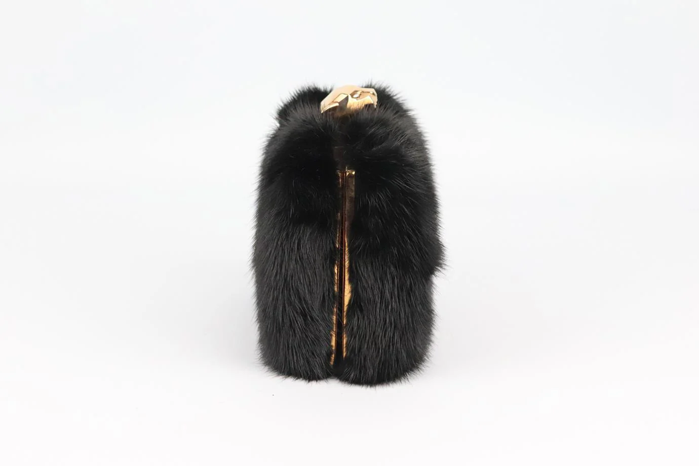 STARK MINK FUR AND SUEDE BOX CLUTCH - Image 3