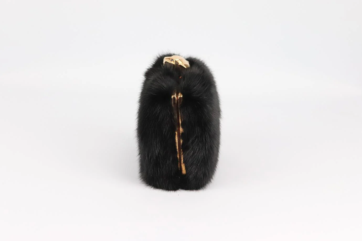 STARK MINK FUR AND SUEDE BOX CLUTCH - Image 5