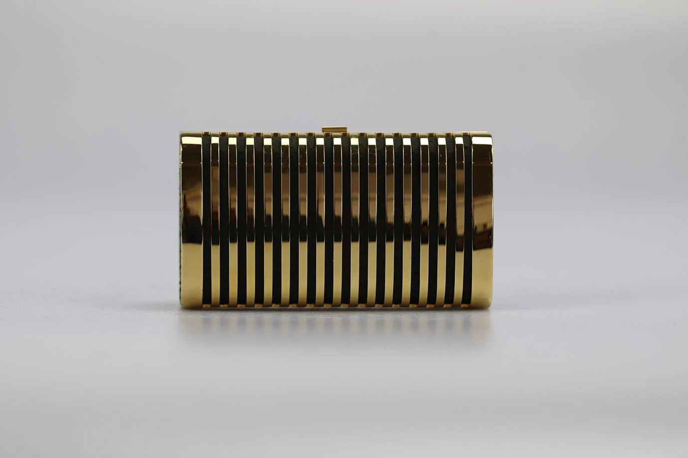 STARK PYTHON AND GOLD TONE CLUTCH - Image 2