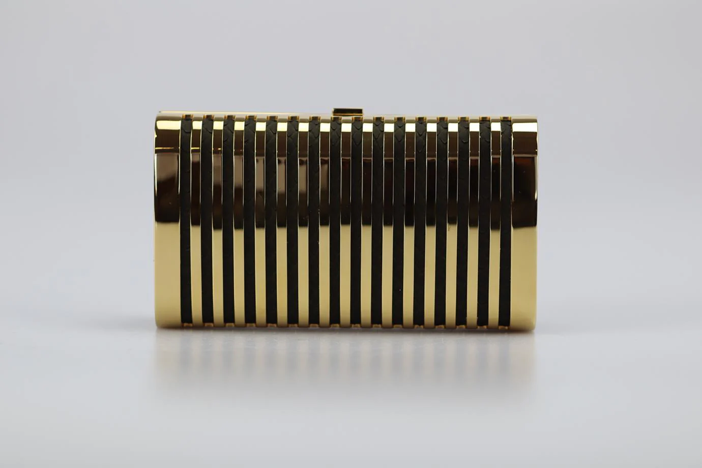 STARK PYTHON AND GOLD TONE CLUTCH - Image 2