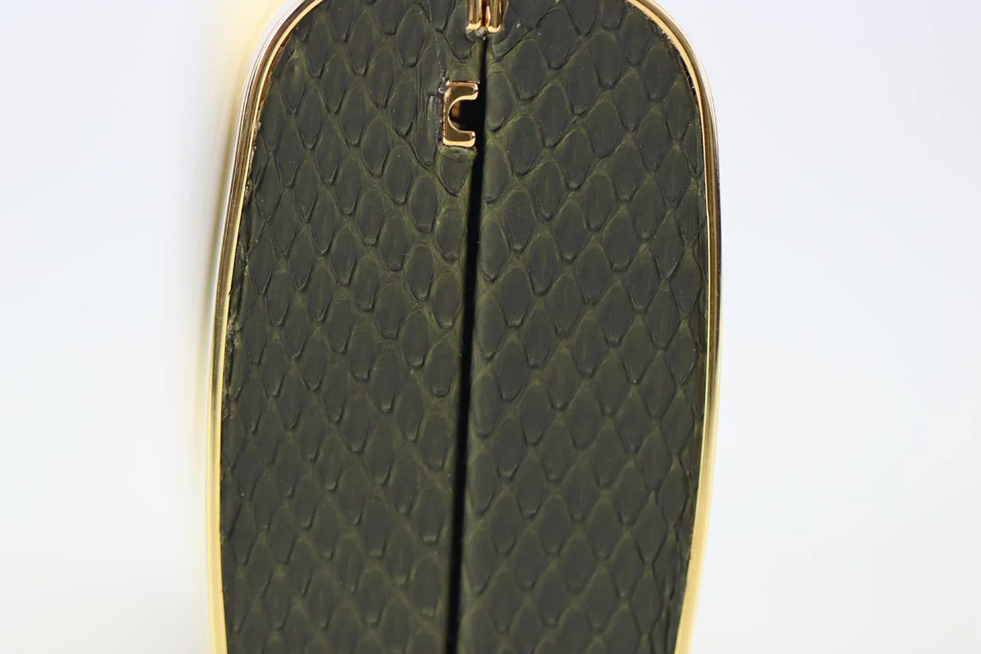 STARK PYTHON AND GOLD TONE CLUTCH - Image 6