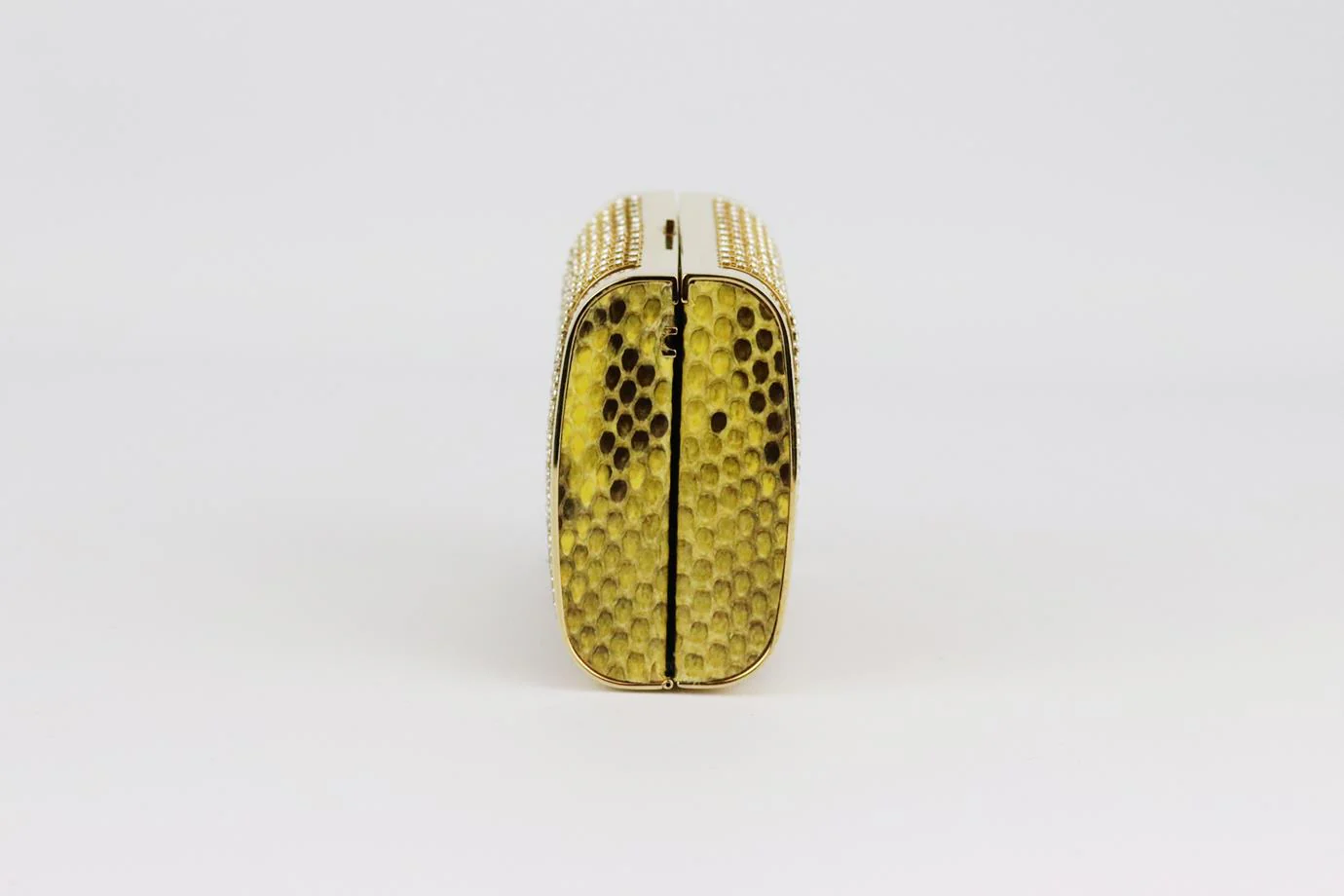 STARK SEDUCTRESS CRYSTAL EMBELLISHED PYTHON BOX CLUTCH - Image 3