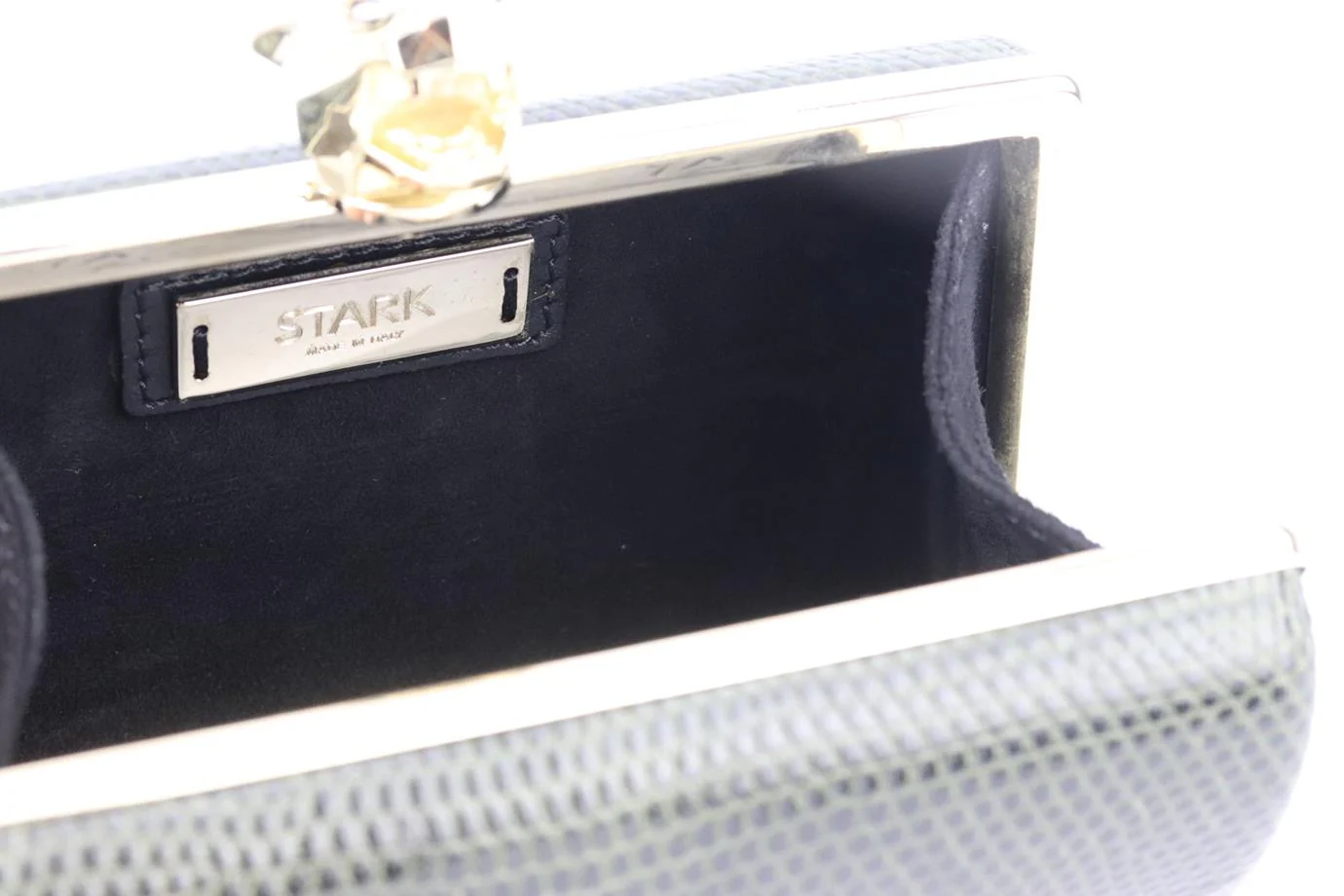 STARK SNAKE EFFECT LEATHER BOX CLUTCH - Image 10