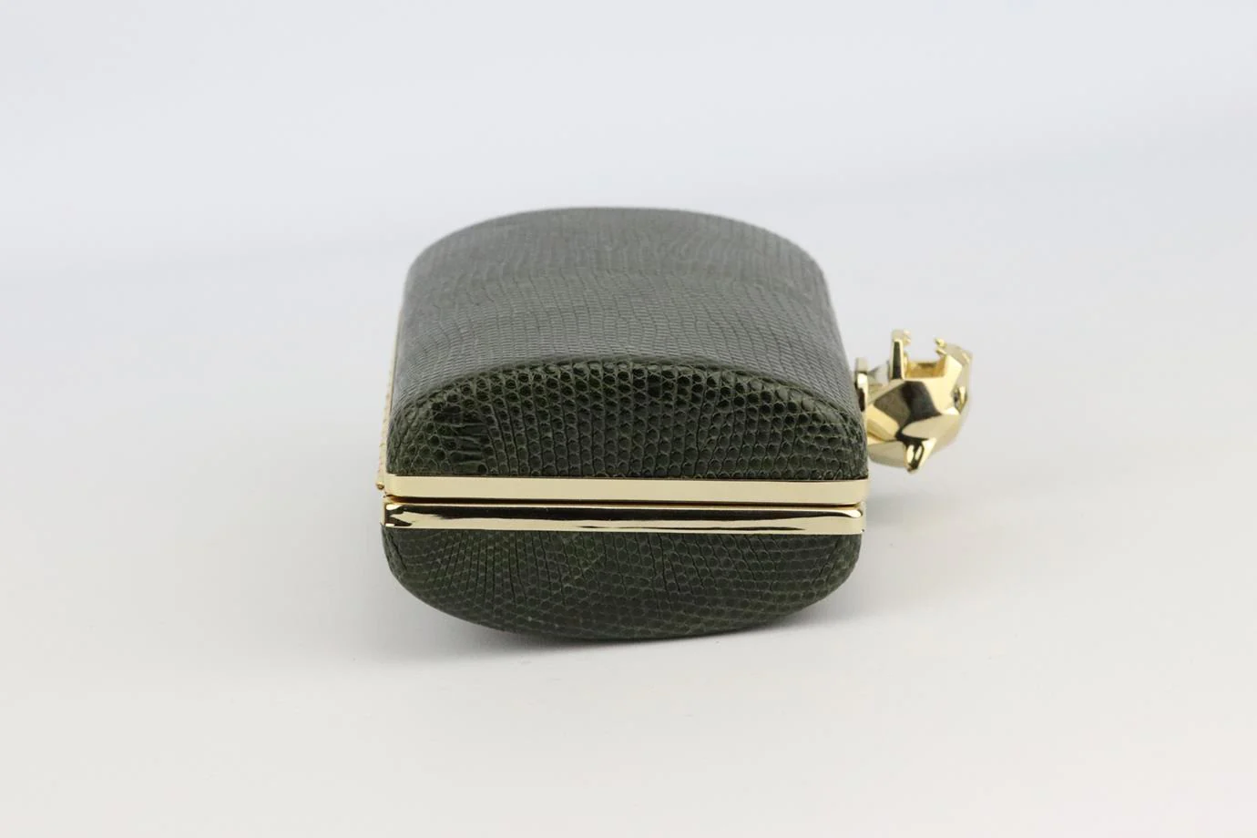 STARK SNAKE EFFECT LEATHER BOX CLUTCH - Image 4