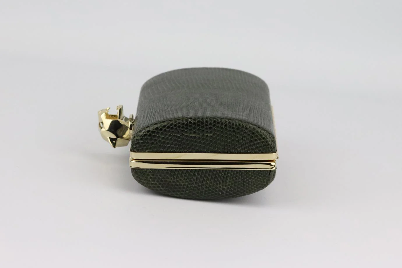 STARK SNAKE EFFECT LEATHER BOX CLUTCH - Image 6