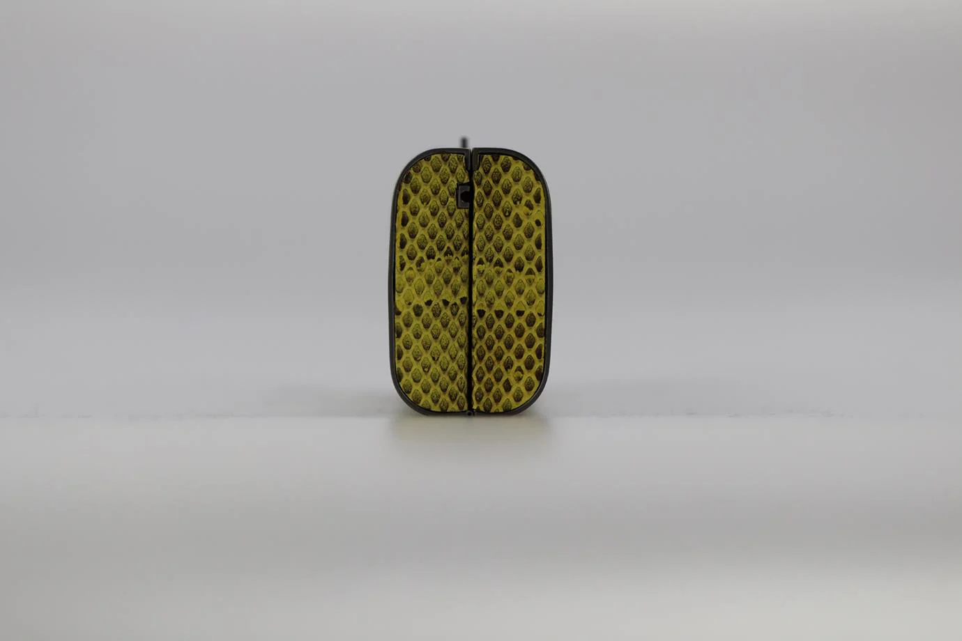 STARK SNAKESKIN AND GUNMETAL TONE CLUTCH - Image 5