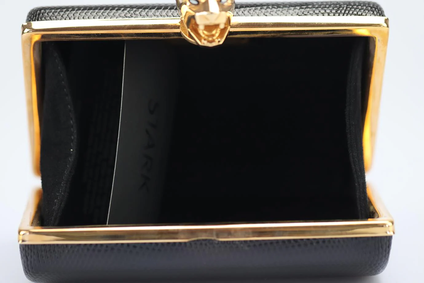 STARK SNAKESKIN AND ROSE GOLD TONE CLUTCH - Image 7