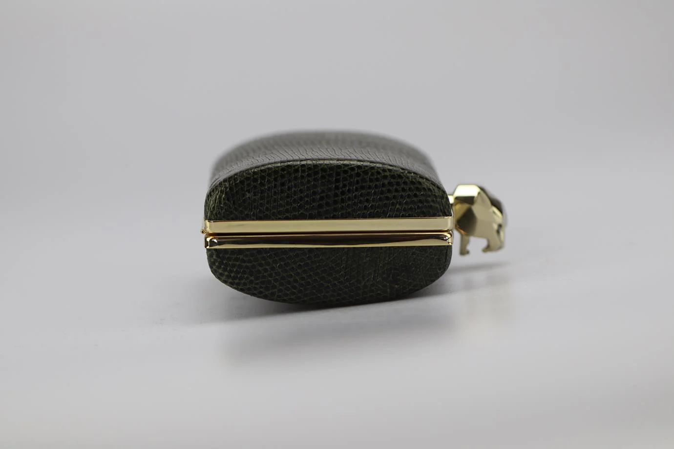 STARK SNAKESKIN AND SILVER TONE CLUTCH - Image 4