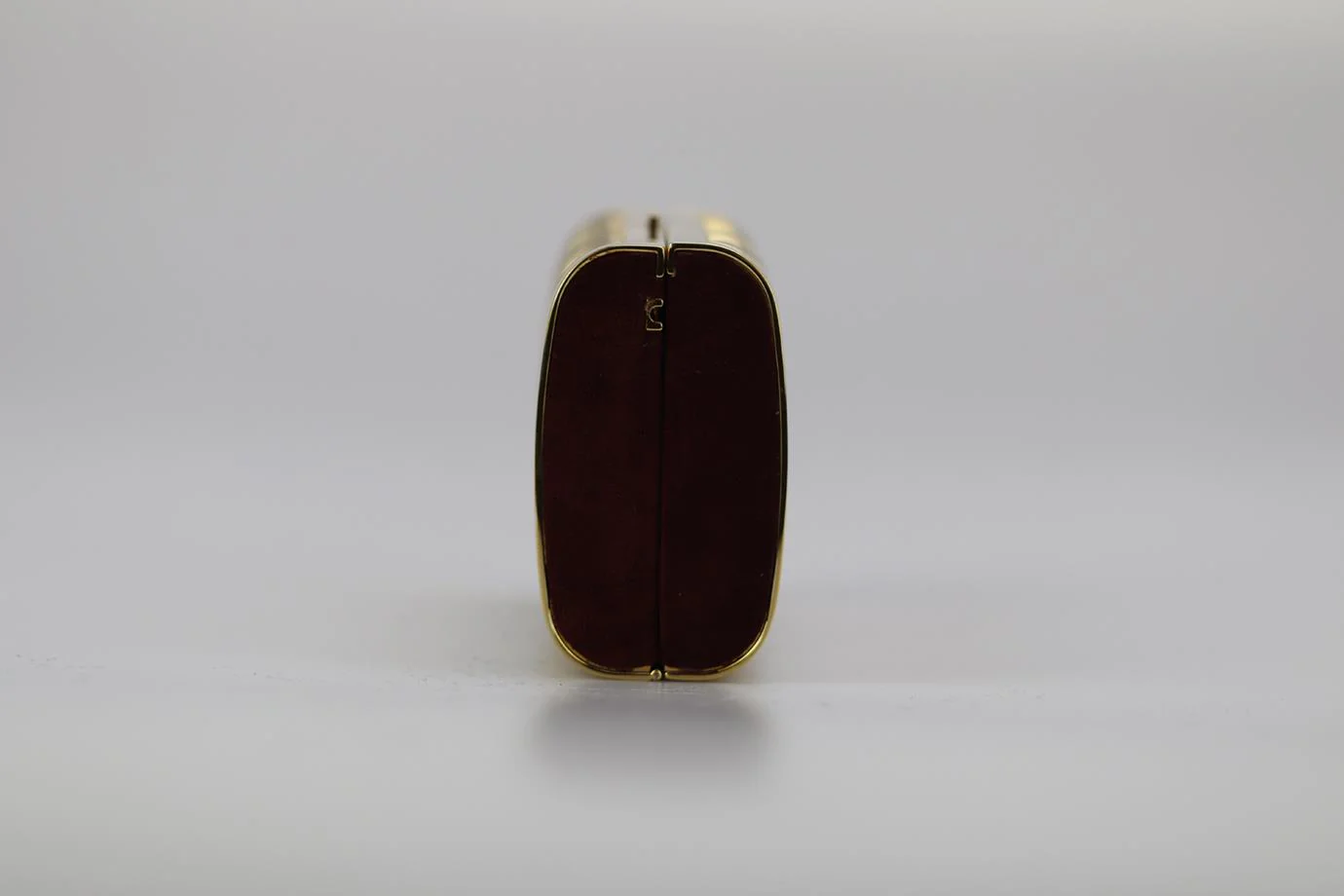 STARK SUEDE AND GOLD TONE CLUTCH - Image 5