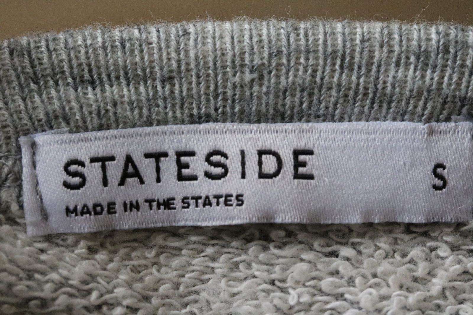STATESIDE GREY FLEECE SWEATSHIRT SMALL - Image 3