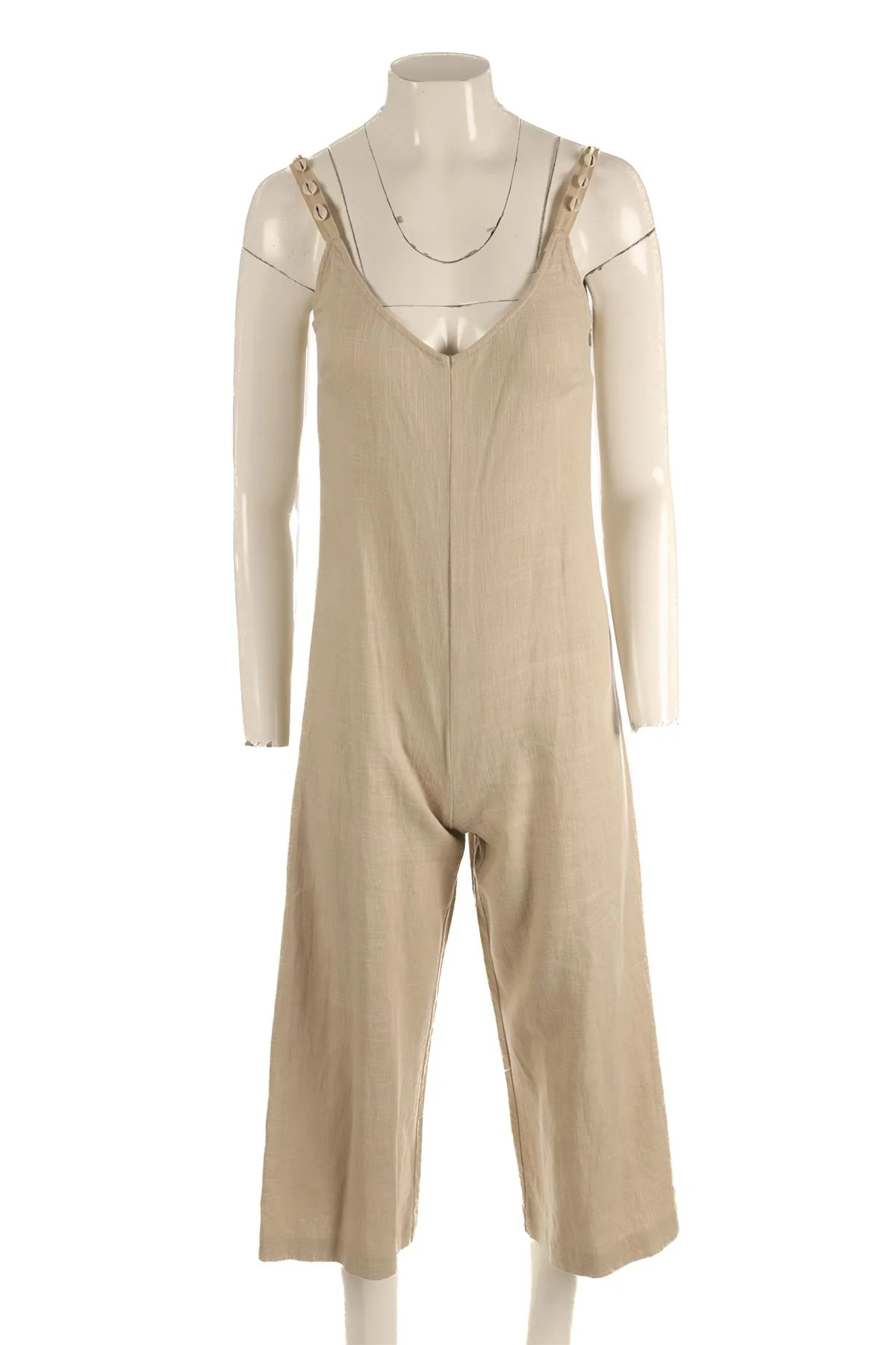 STAUD BEIGE LINEN JUMPSUIT XSMALL - Image 2
