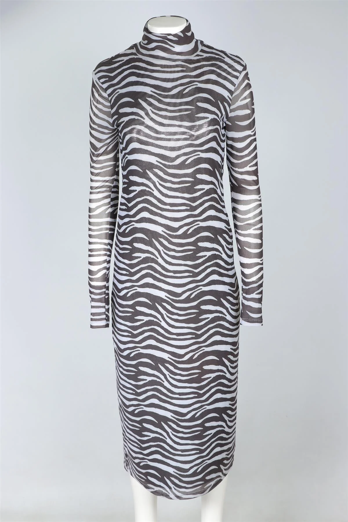 STAUD BLACK MESH MAXI DRESS MEDIUM - Image 2