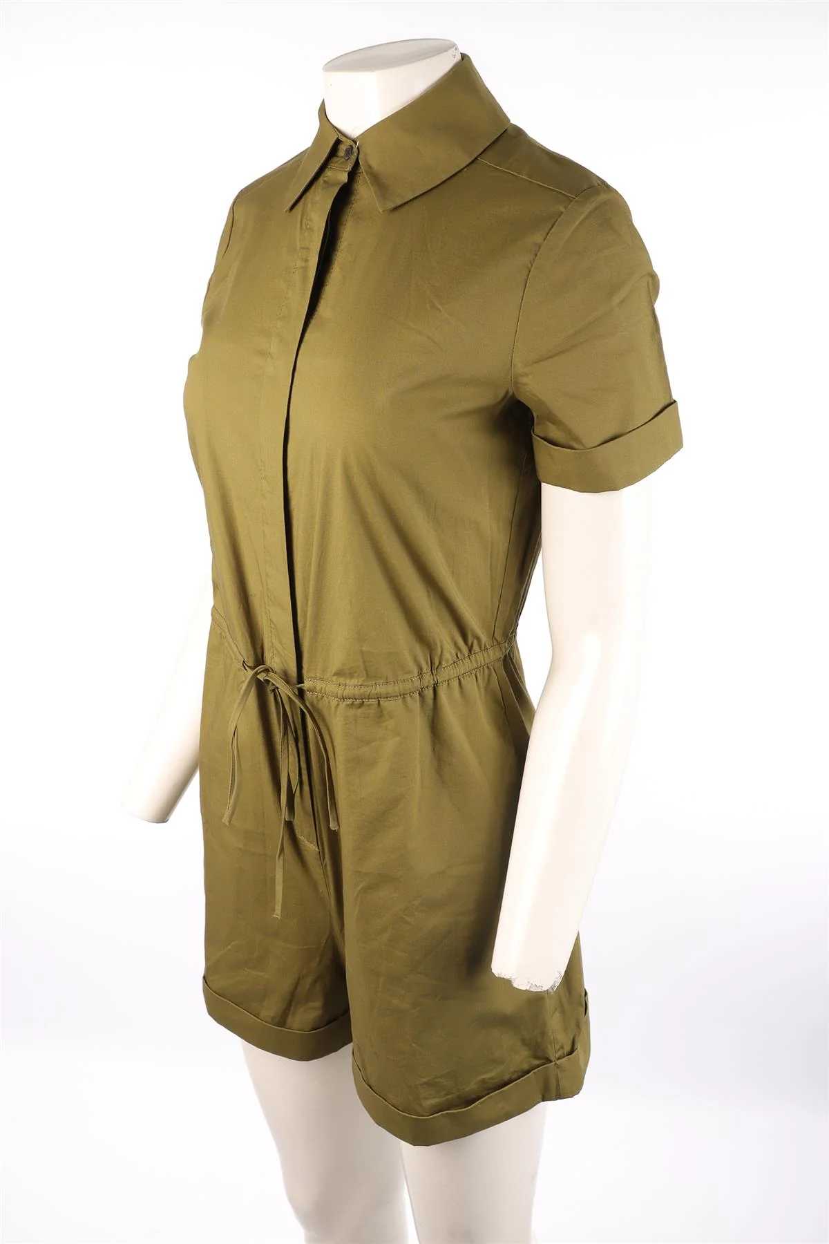 STAUD GREEN COTTON PLAYSUIT XSMALL - Image 3