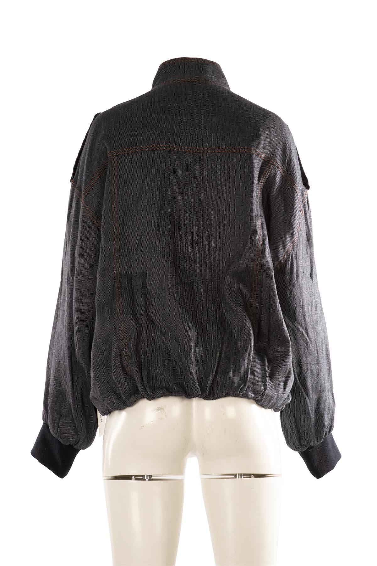 STAUD NAVY DENIM JACKET SMALL - Image 4