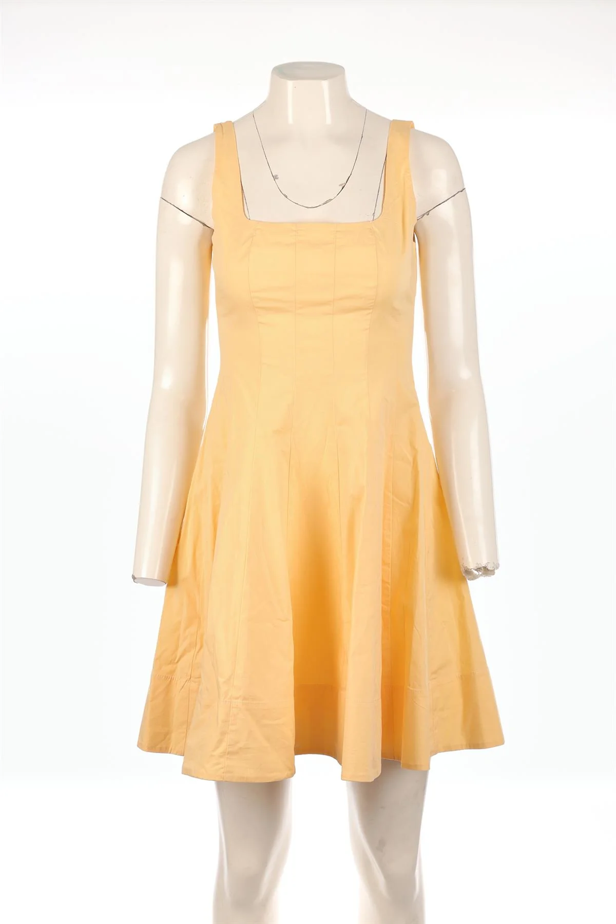 STAUD YELLOW COTTON MINI DRESS US 4 UK 8 - Image 2