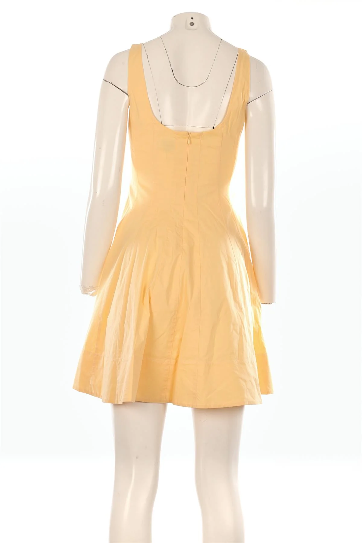 STAUD YELLOW COTTON MINI DRESS US 4 UK 8 - Image 4