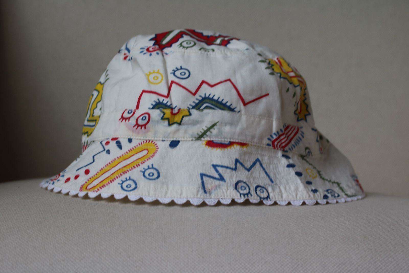 STELLA MCCARNEY KIDS BABY GIRLS IVORY ZIGZAG DOLORES SUN HAT 18-24 MONTHS - Image 3