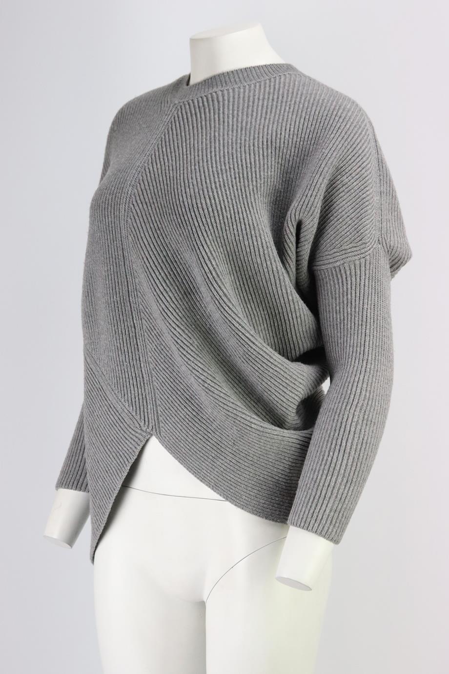 STELLA MCCARTNEY ASYMMETRIC RIBBED WOOL SWEATER IT 40 UK 8 - Image 3