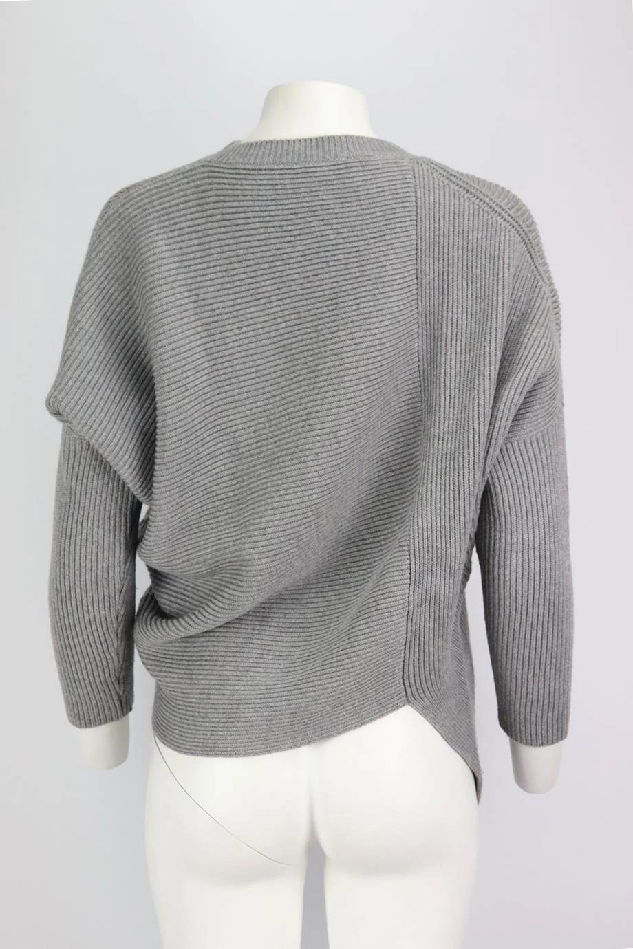 STELLA MCCARTNEY ASYMMETRIC RIBBED WOOL SWEATER IT 40 UK 8 - Image 4