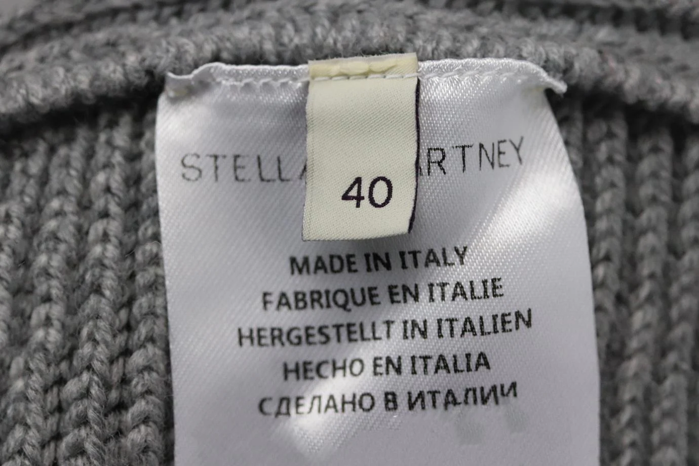 STELLA MCCARTNEY ASYMMETRIC RIBBED WOOL SWEATER IT 40 UK 8 - Image 6