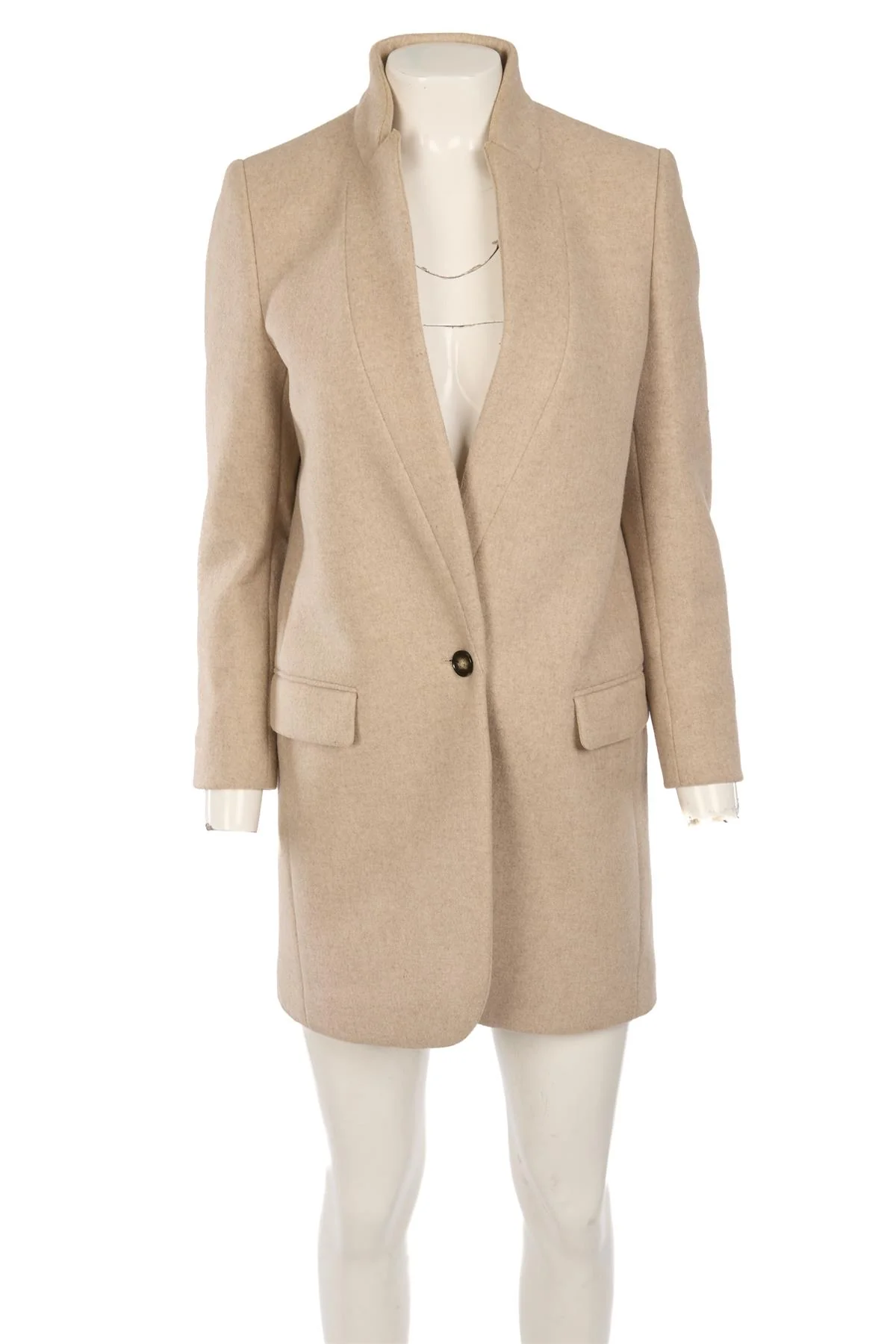STELLA MCCARTNEY BEIGE WOOL COAT IT 38 UK 6 - Image 2