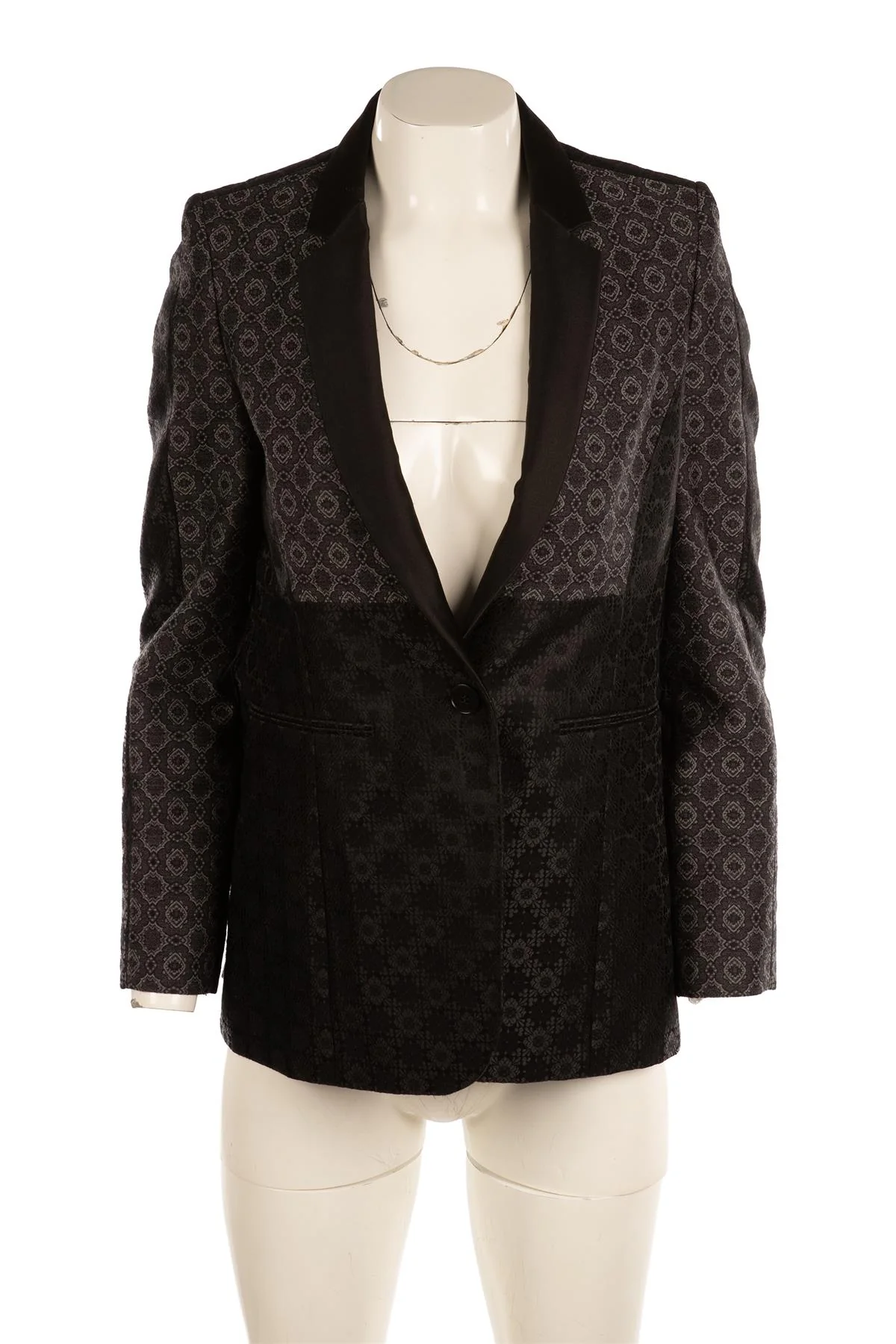 STELLA MCCARTNEY BLACK COTTON BLAZER IT 38 UK 6 - Image 2