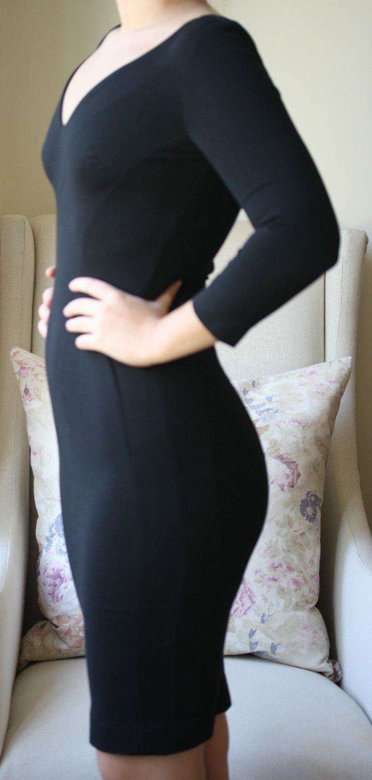 STELLA MCCARTNEY BLACK COTTON BLEND DRESS IT 42 UK 10 - Image 3